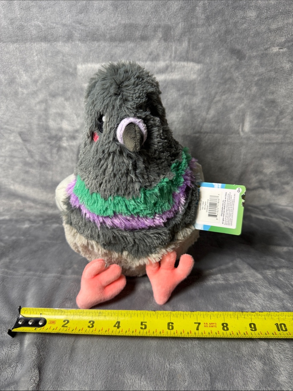 Squishable Mini Pigeon Plush 7" Stuffed Animal Gray - NWT